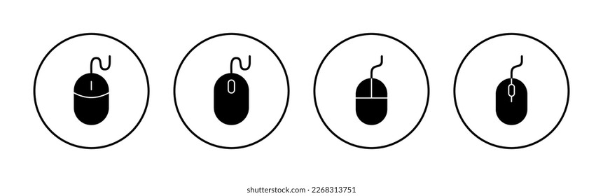 Mouse icon vector for web and mobile app. click sign and symbol. pointer icon vector.