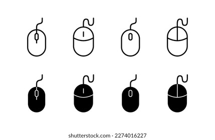 Mouse icon vector for web and mobile app. click sign and symbol. pointer icon vector.