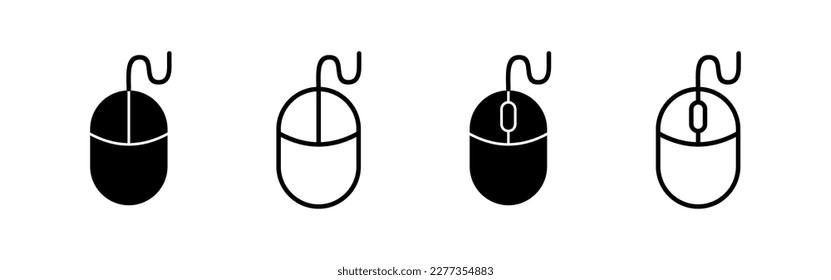 Mouse icon vector for web and mobile app. click sign and symbol. pointer icon vector.
