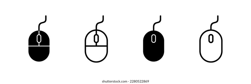 Mouse icon vector for web and mobile app. click sign and symbol. pointer icon vector.