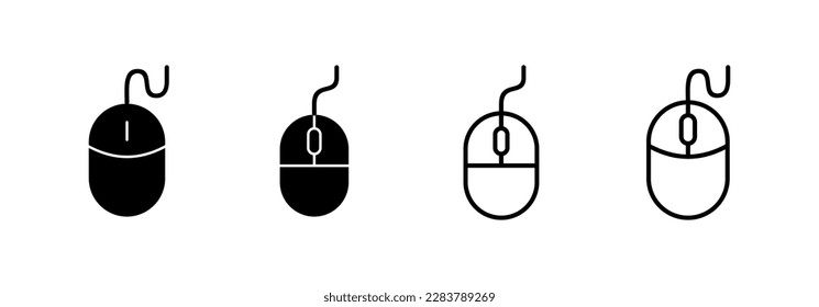 Mouse icon vector for web and mobile app. click sign and symbol. pointer icon vector.