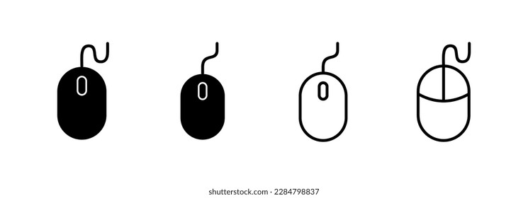 Mouse icon vector for web and mobile app. click sign and symbol. pointer icon vector.