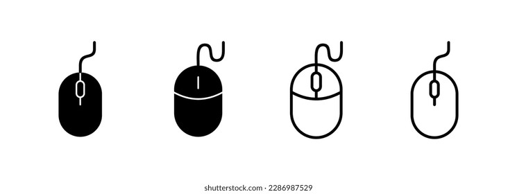 Mouse icon vector for web and mobile app. click sign and symbol. pointer icon vector.