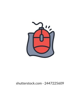 mouse icon. vector.Editable stroke.linear style sign for use web design,logo.Symbol illustration.