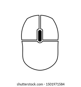 Mouse icon in white background. Vector design of wireless mouse, can be used for mobile apps or website interface.