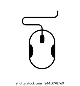 Icono del ratón con fondo blanco Vector ilustración de stock