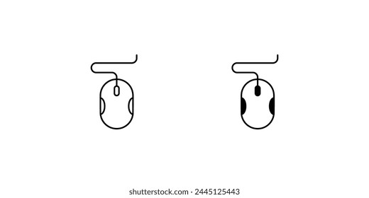 mouse icon with white background vector stock illustration