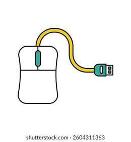 mouse icon with white background vector stock illustration