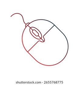 mouse icon with white background vector stock illustration