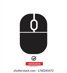 mouse icon.Flat design style vector illustration for graphic and web design.