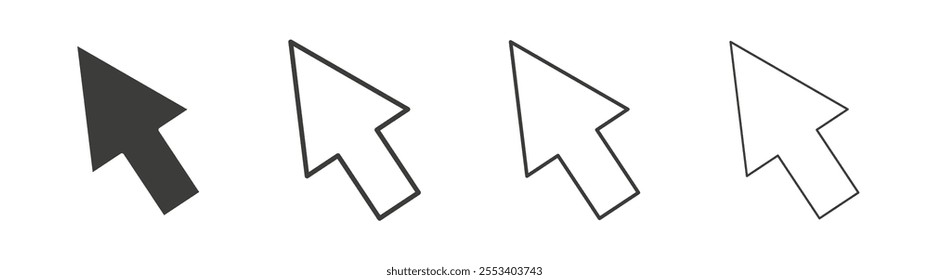 Mouse icons collection. vector set in black color