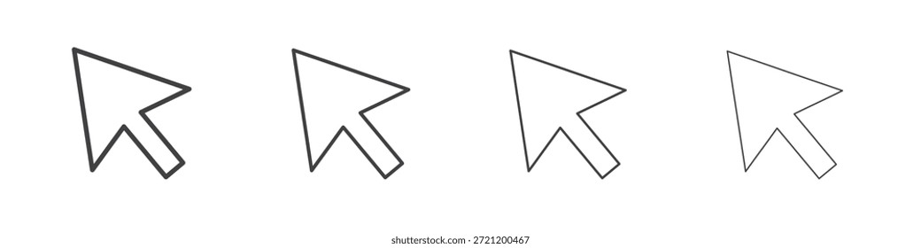 Iconos del ratón para el gráfico y el Diseño web.