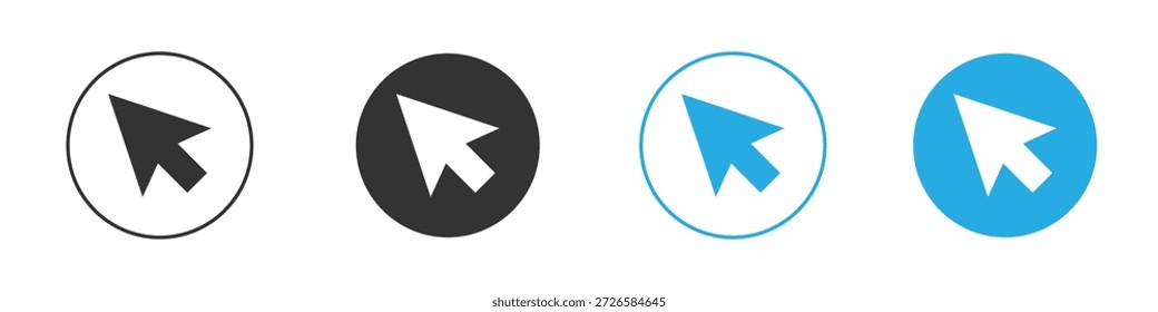 Iconos del ratón, para el concepto móvil y el Diseño web. Ilustración vectorial. EPS10