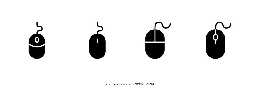 Mouse icons set. click sign and symbol. pointer icon vector.