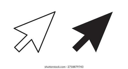 Conjunto de iconos de ratón aislados sobre fondo blanco Ilustración vectorial plana.