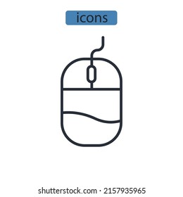 Mouse icons  symbol vector elements for infographic web