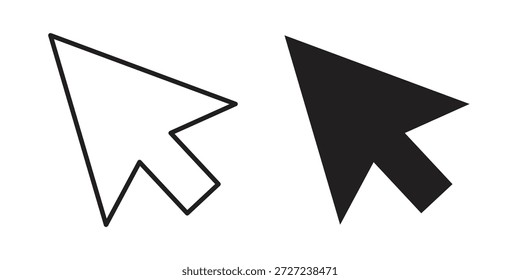 Símbolo de los iconos del ratón. Ilustración vectorial para App y diseños