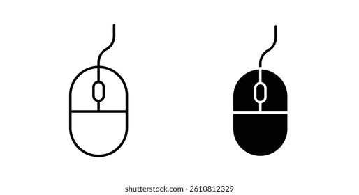 Mouse icons. thin line vector icons