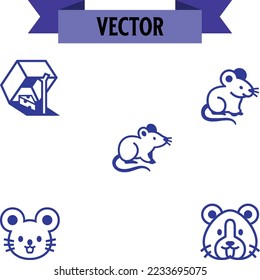 Mouse icons in trendy flat style isolated on background. Mouse icon page symbol for your web site design Mouse icon logo, app, UI. Mouse icon Vector illustration, EPS10.