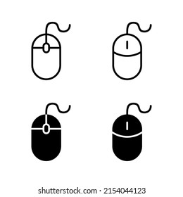 Mouse icons vector. click sign and symbol. pointer icon vector.