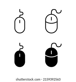 Mouse icons vector. click sign and symbol. pointer icon vector.