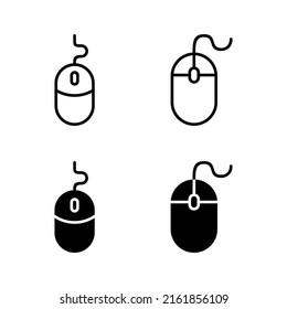 Mouse icons vector. click sign and symbol. pointer icon vector.