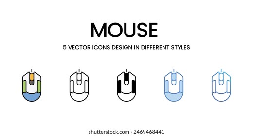 Mouse icons vector set stock illustration.