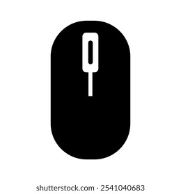 Mouse ilustrado sobre fundo branco