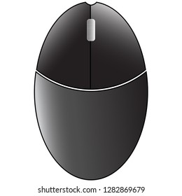 mouse illustration black and grey