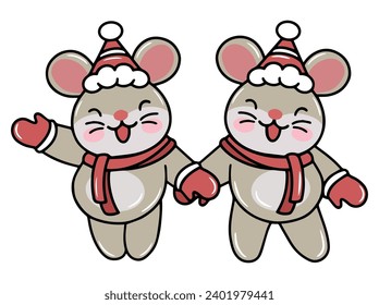 Mouse Illustration for Christmas Day