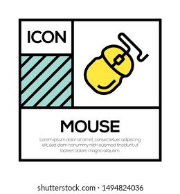 MOUSE AND ILLUSTRATION ICON CONCEPT