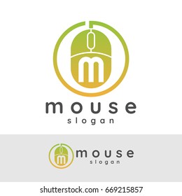 mouse initial Letter M Logo design