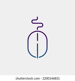 I mouse inline logo with gradient color