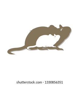 Mouse Inside Rat Mice Pest Silhouette Symbol