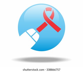 mouse internet care day logo icon vector