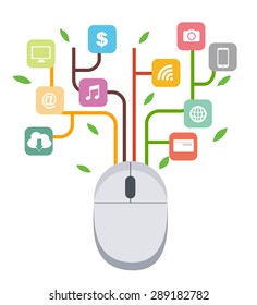 Mouse, Internet, technology background