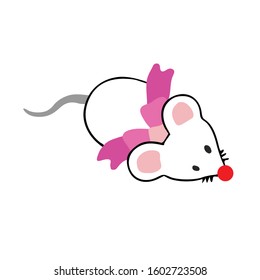 Mouse isolated. Icon, logo, symbol, sign. Template isolated on white background. 2D simple cartoon flat style graphic design. Can be used for any purposes. Vector EPS10