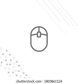 Mouse isolated line icon for web and mobile