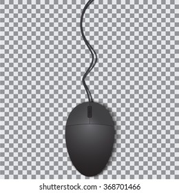 Mouse Isolated on Transparent Background in Realistic Style