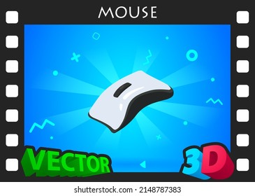 Mouse isometric design icon. Vector web illustration. 3d colorful concept