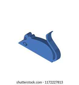 Mouse isometric left top view 3D icon