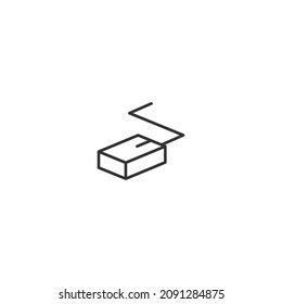 mouse isometric line icon, editable stroke icon