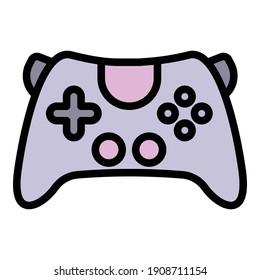 Mouse joystick icon. Outline mouse joystick vector icon for web design isolated on white background