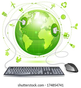 Mouse and Keyboard Connected to Earth