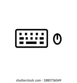 Mouse and keyboard icon, eps 8
