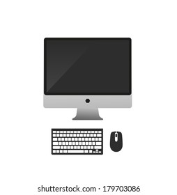Mouse, keyboard, monitor