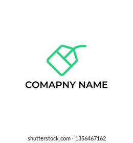 Mouse and label logo design