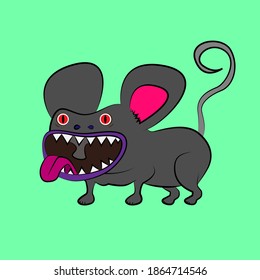 mouse laughing out loud, streetwear or t-shirt design