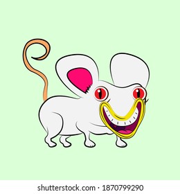 mouse laughing out loud, streetwear or t-shirt design