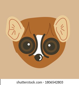 Mouse Lemur Mausmakis in Madagascar Illustration (Vector)